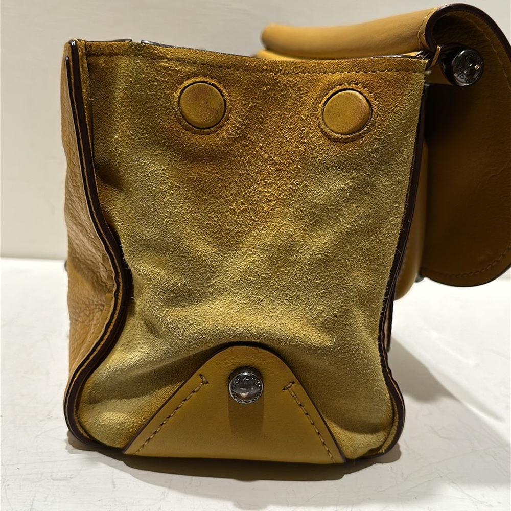 COACH (E1680-38388) “Drifter” Mustard Yellow Leather/ Suede Satchel - Picture 5 of 16